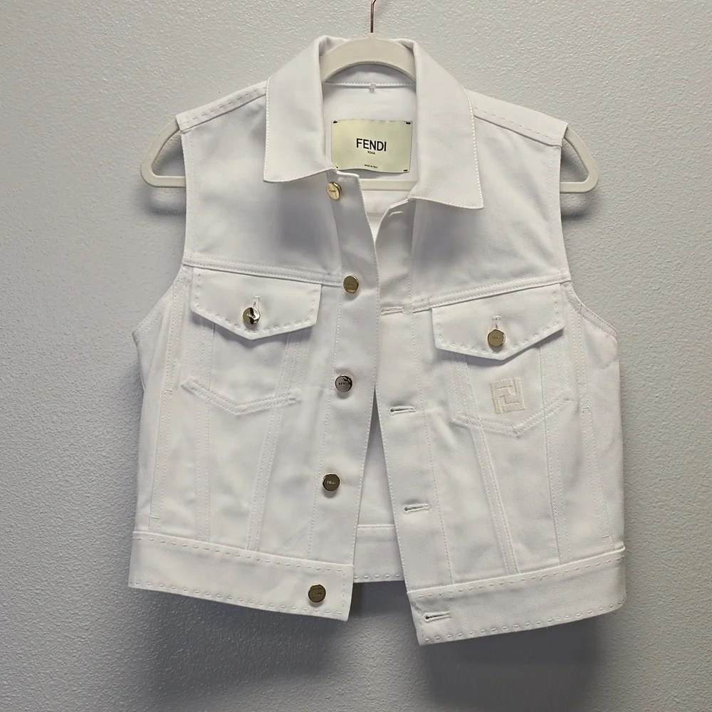 Fendi Denim Vest - Picture 1 of 6